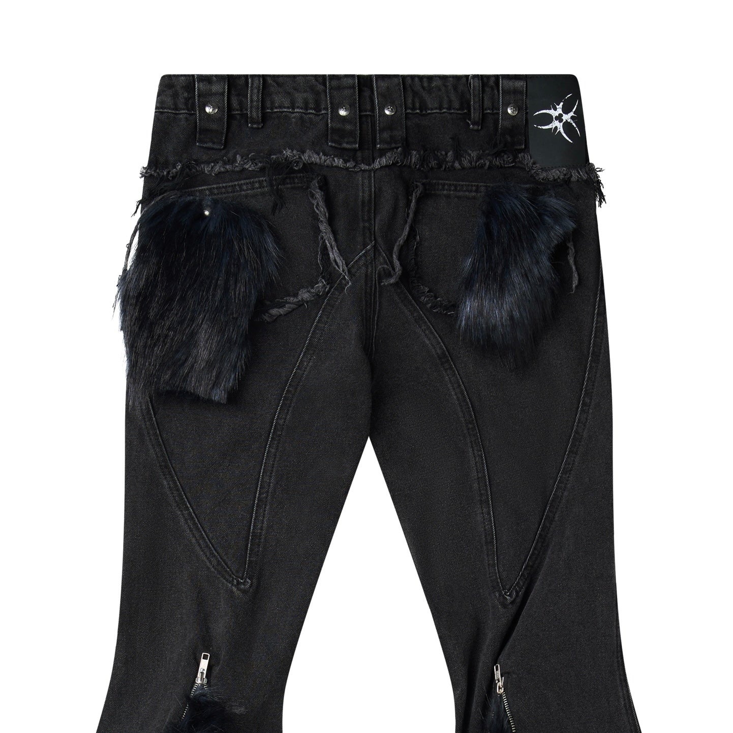 "005 CHAOS DREAM" FUR FLARE JEANS