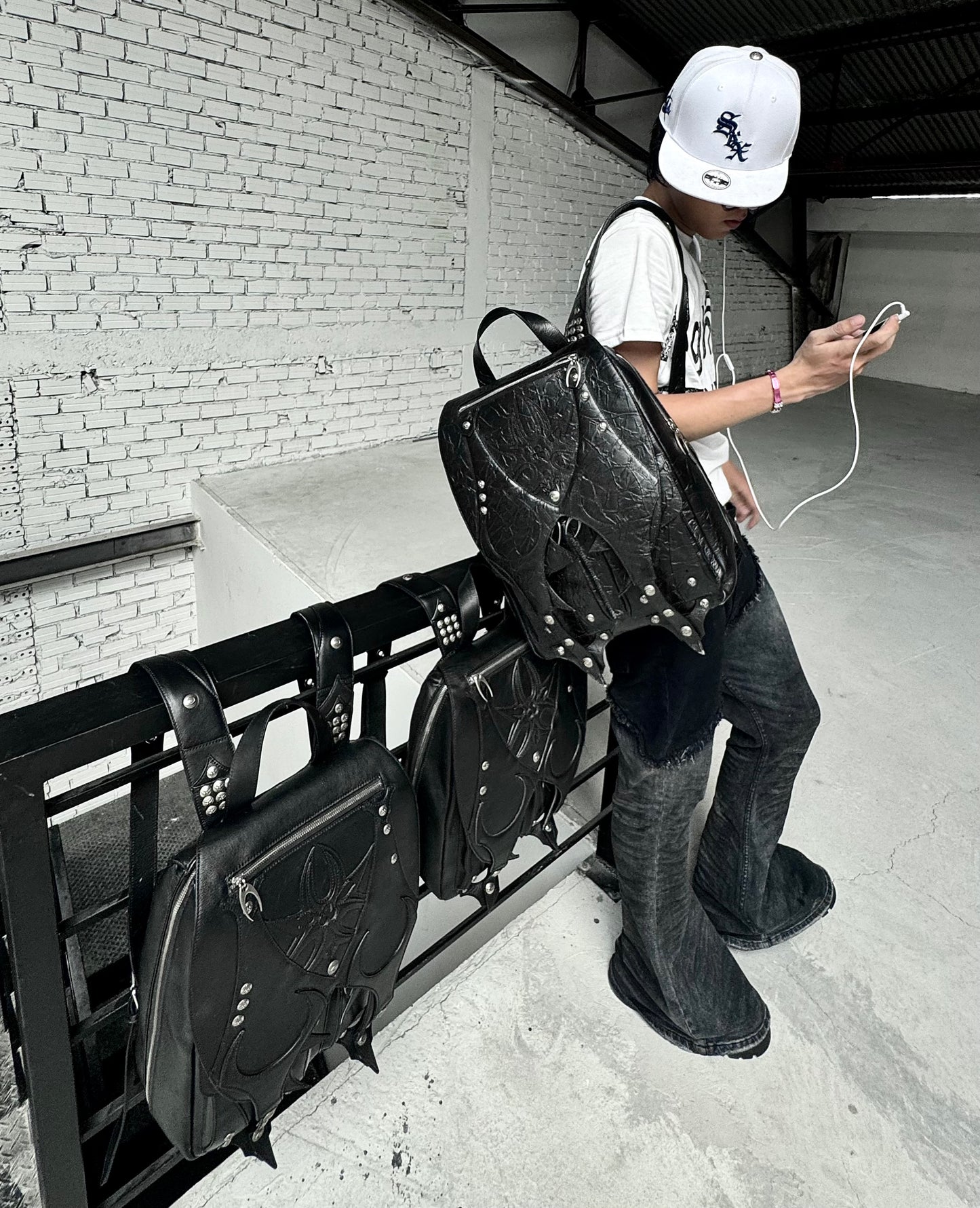 MORE CHAOS REAL LEATHER BACKPACK