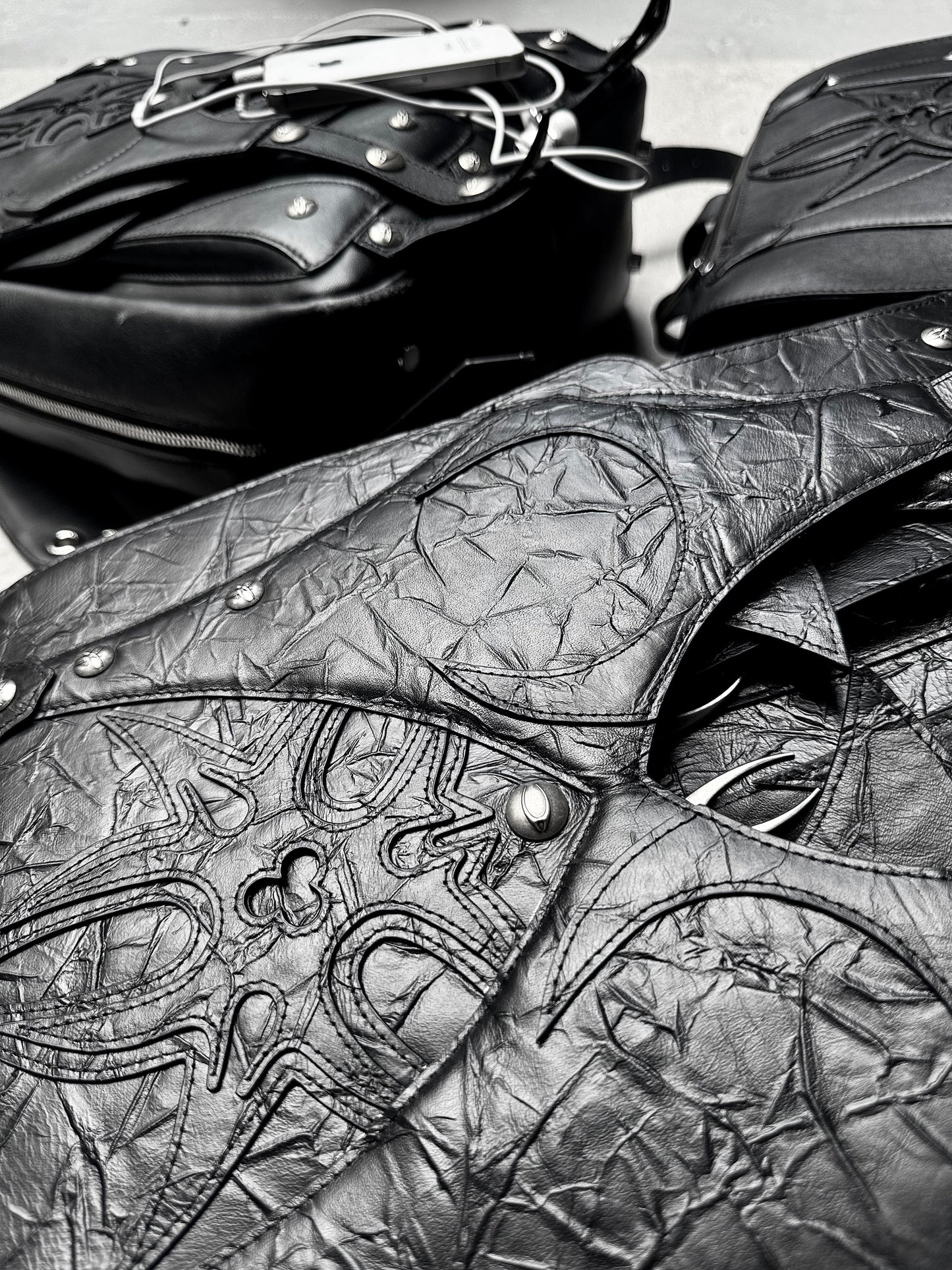 MORE CHAOS REAL LEATHER BACKPACK