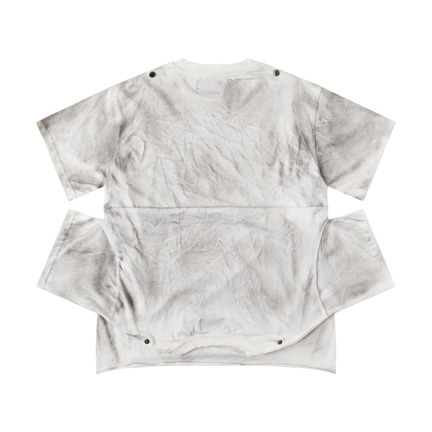 "CHAOS GIRL" WHITE WAXED T SHIRT