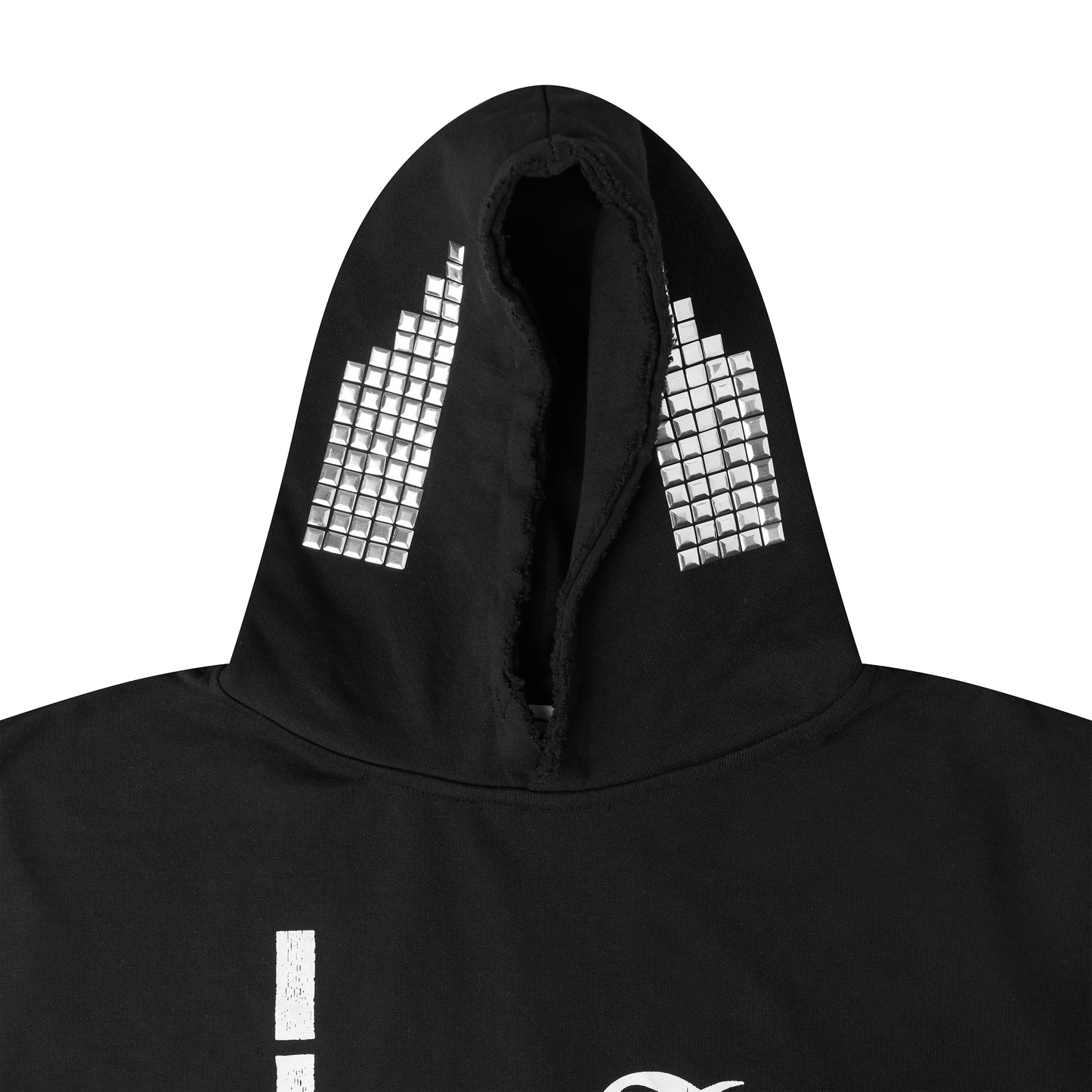 "TECH B0Y" STUDDED HOODIE