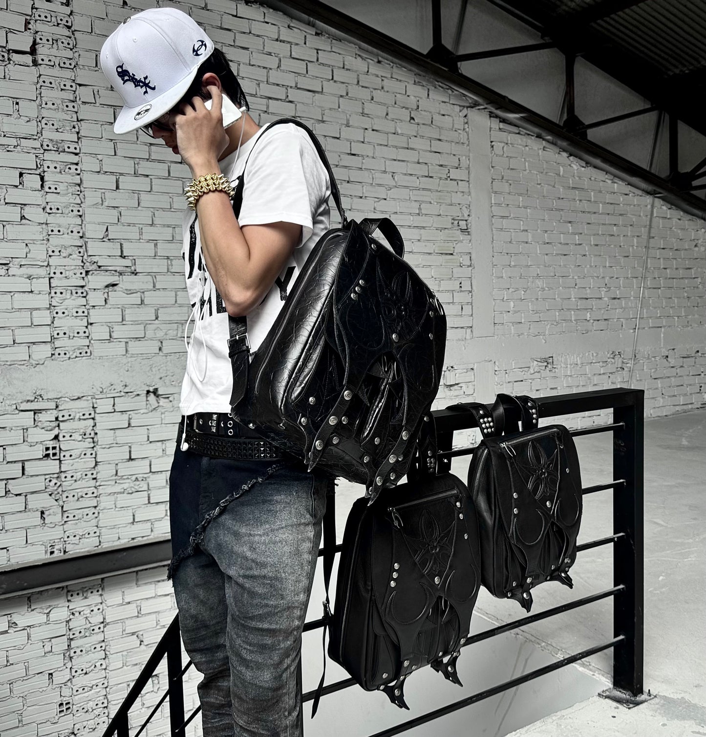 MORE CHAOS REAL LEATHER BACKPACK