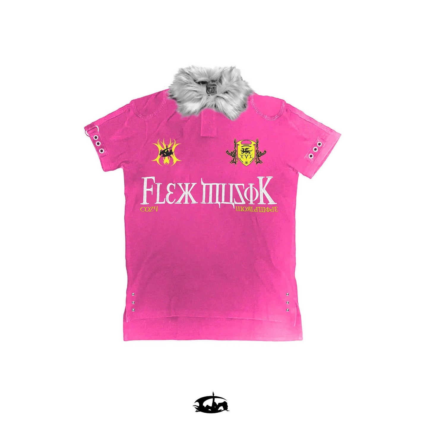 "BBY TECHBOI" FUR PINK POLO
