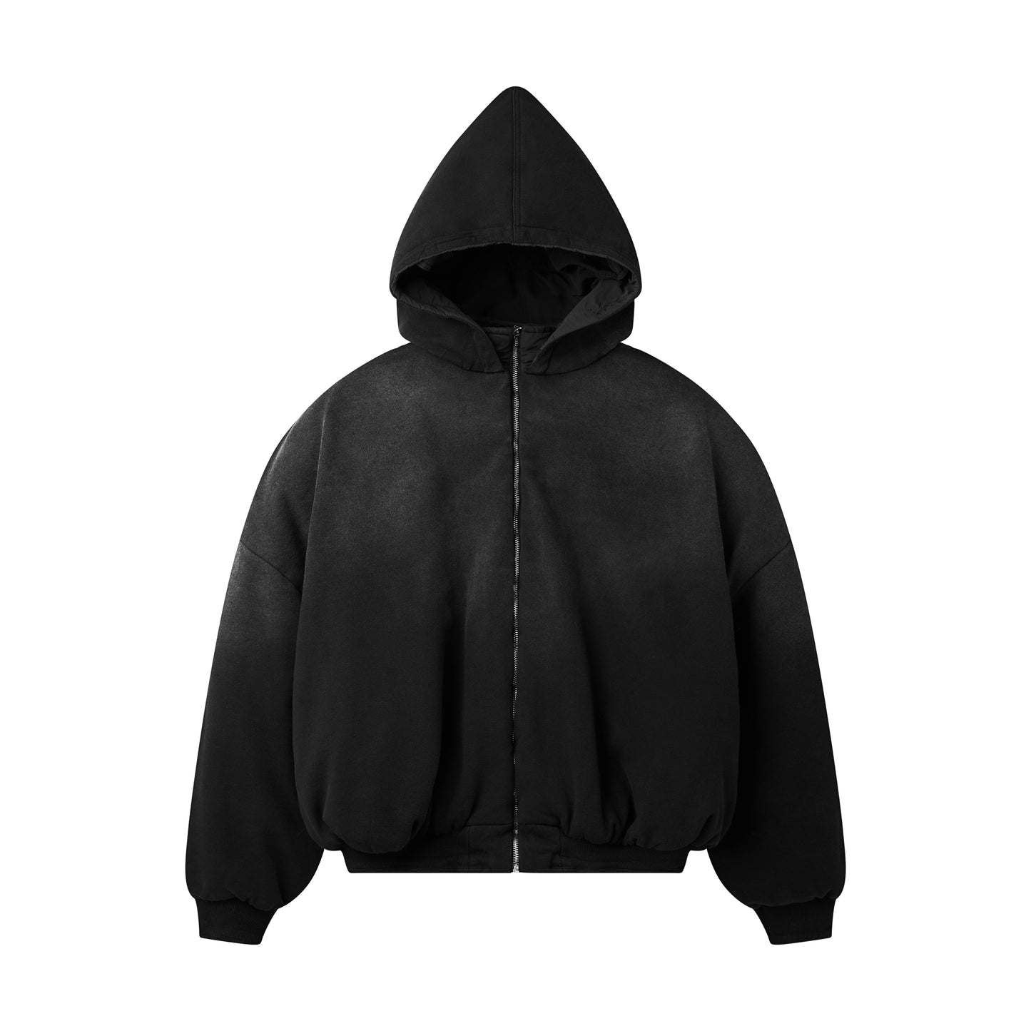 COZY CHAOS BLACK REVERSIBLE BOMBER JACKET