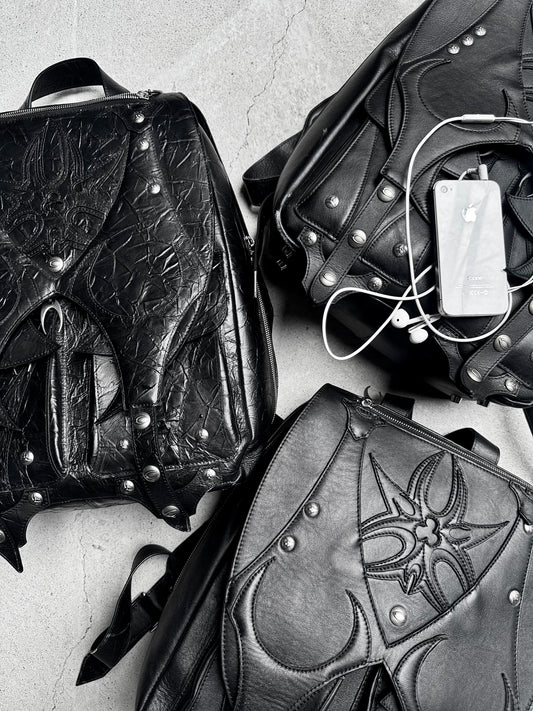 MORE CHAOS REAL LEATHER BACKPACK