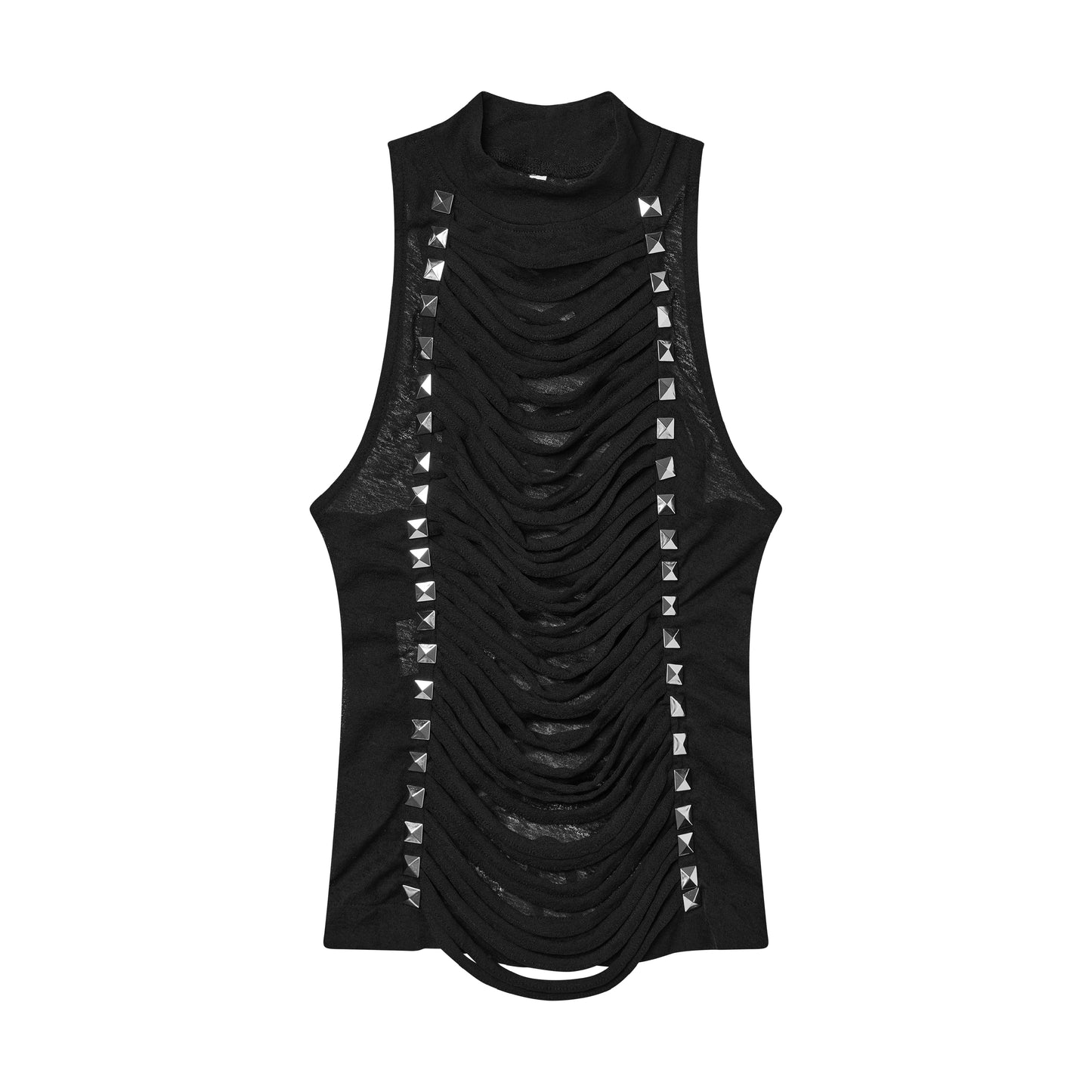 Chrome Studded Chainskin Top