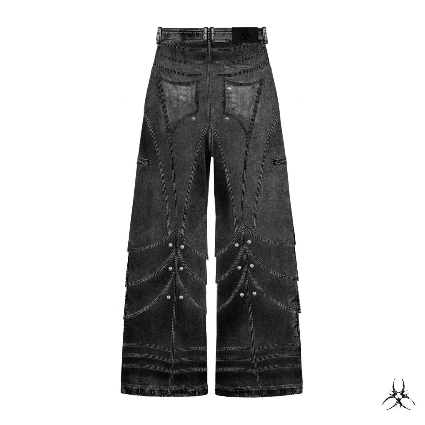 "FOUR KNIGHT" BAGGY FLARED JEANS