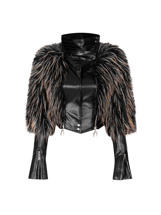BLACK DOMINION FUR ARMOR JACKET