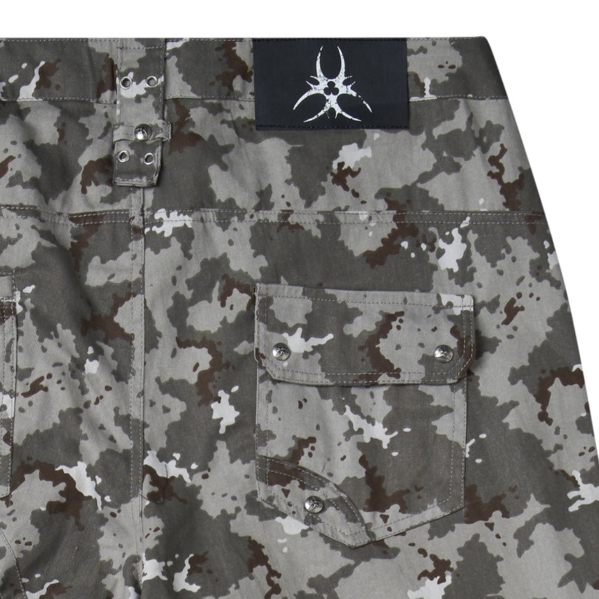 "005 MILY" CAMO FLAG CARGO PANTS