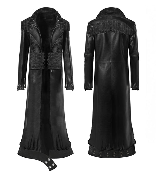 SL Black Ascendant Leather Long-Coat