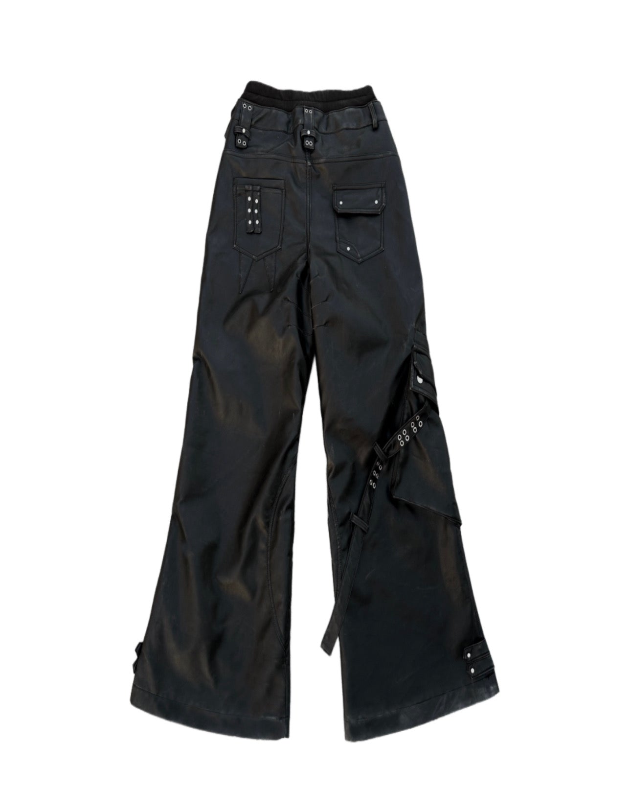 GHIDØRAH CHAØS LEATHER CARGO PANTS