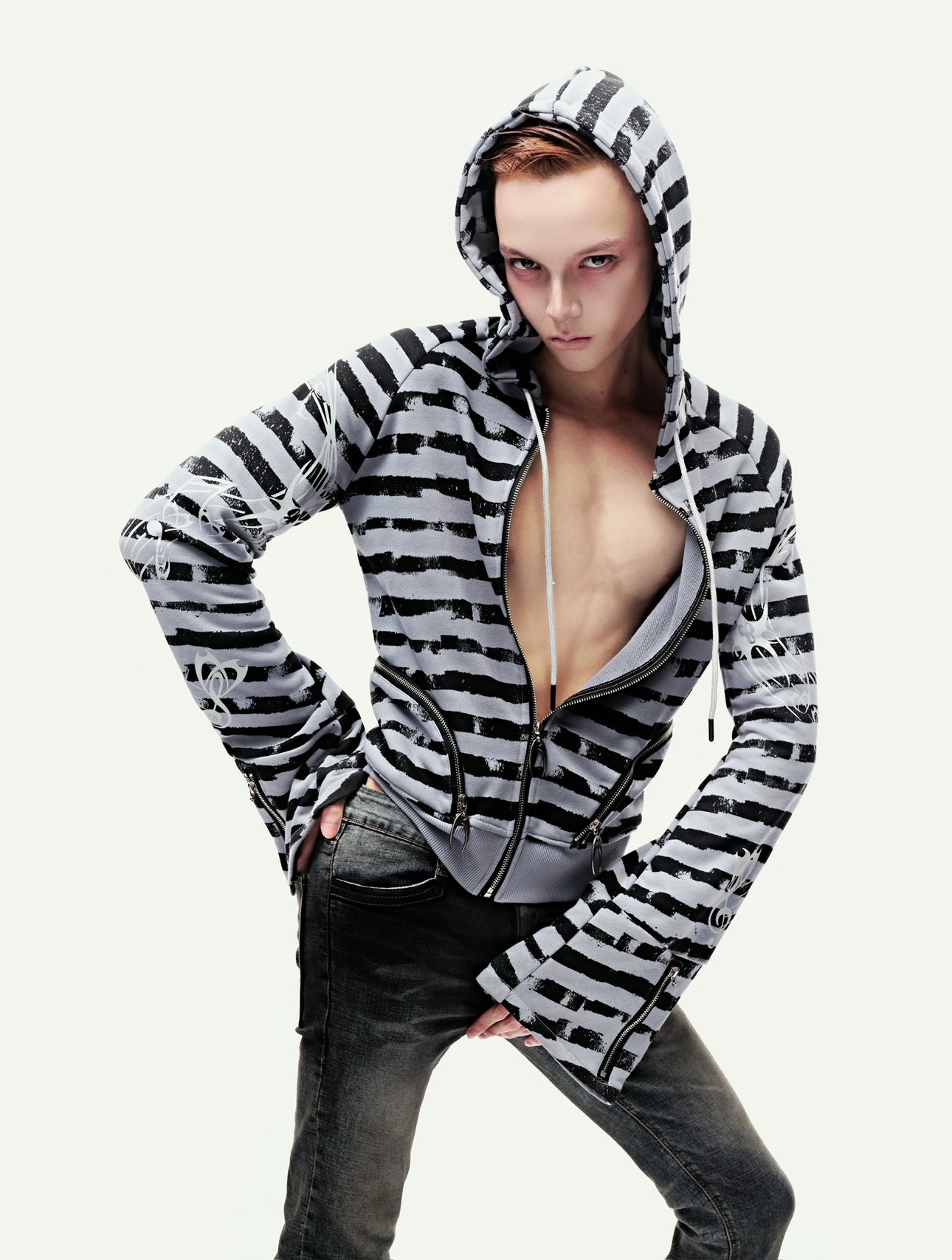 EPL STRIPPED HOODZIP