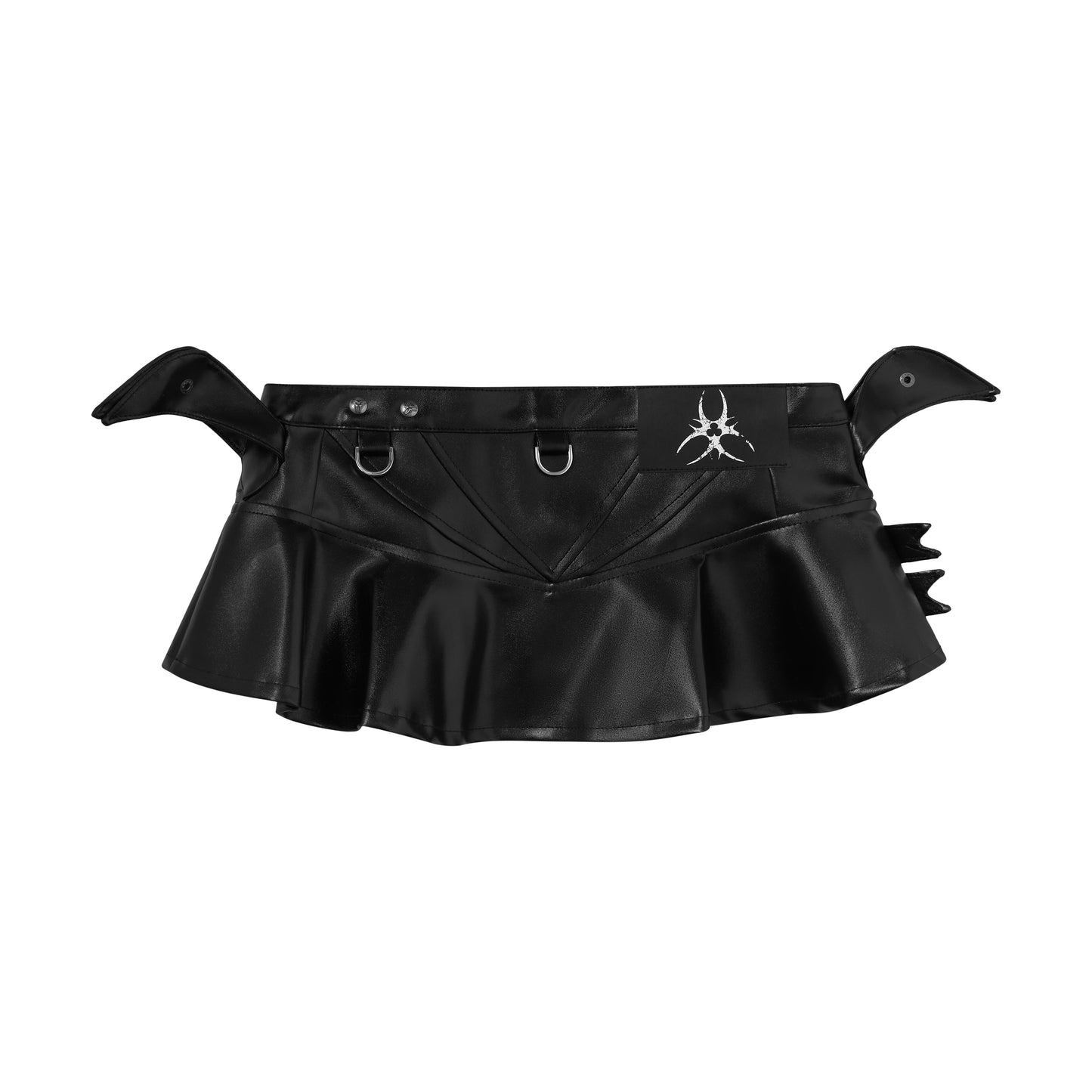 "005 CHAOS DREAM" LEATHER SKIRT