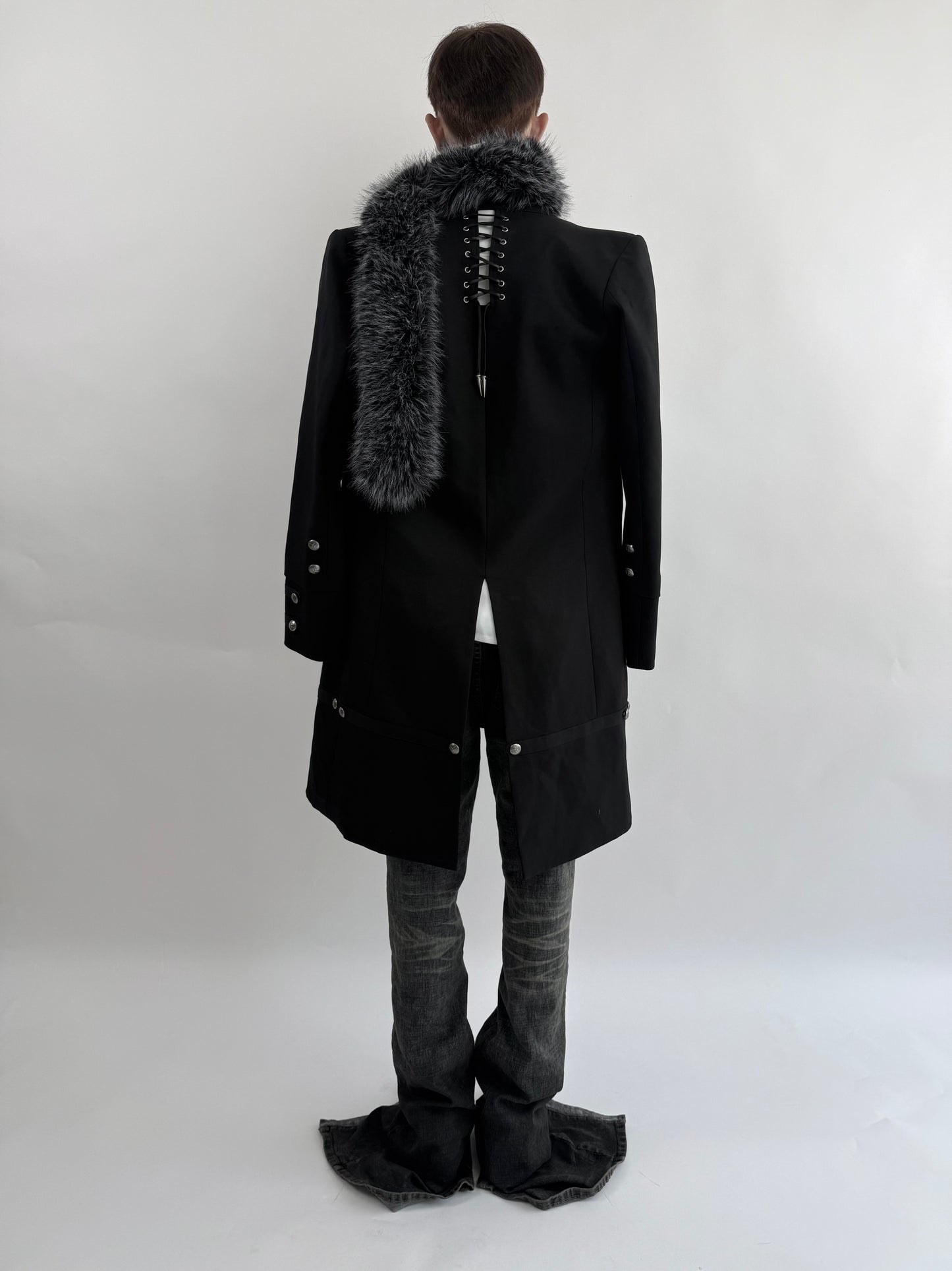 Silent Eclipse Fur Long Coat