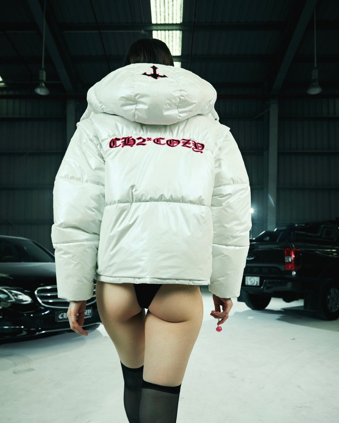 DOUBLE C CROSS PUFFER JACKET (COZY X CH2)