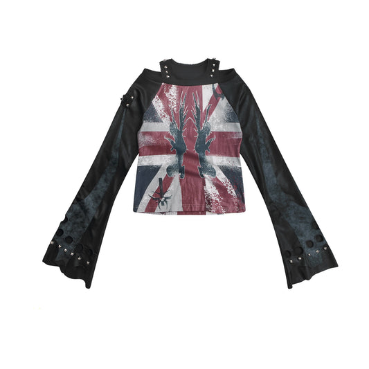 EPL GRUNGE LEATHER LONGSLEEVE