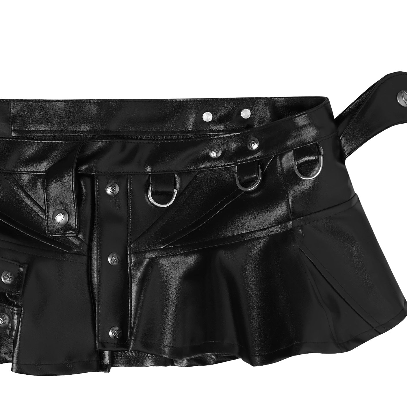 "005 CHAOS DREAM" LEATHER SKIRT