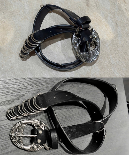 COZY RATTLESNAKE LEATHER BELT