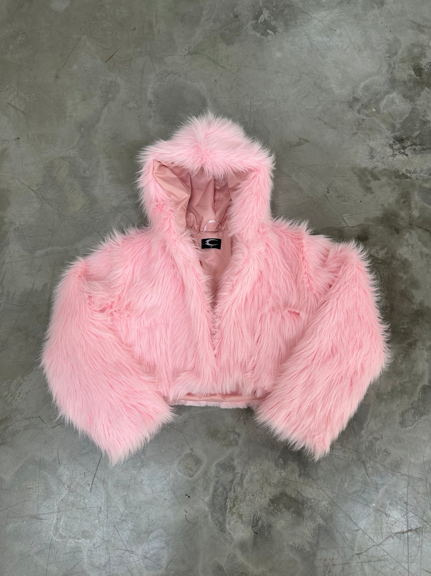 005 CHAOS DREAM FUR CROPPED JACKET