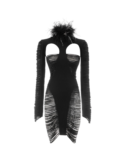 Eclipse Ribbed Cut-Out Dress