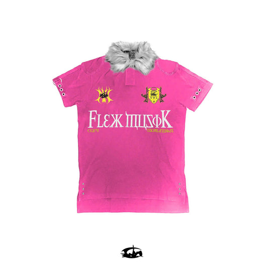 "BBY TECHBOI" FUR PINK POLO