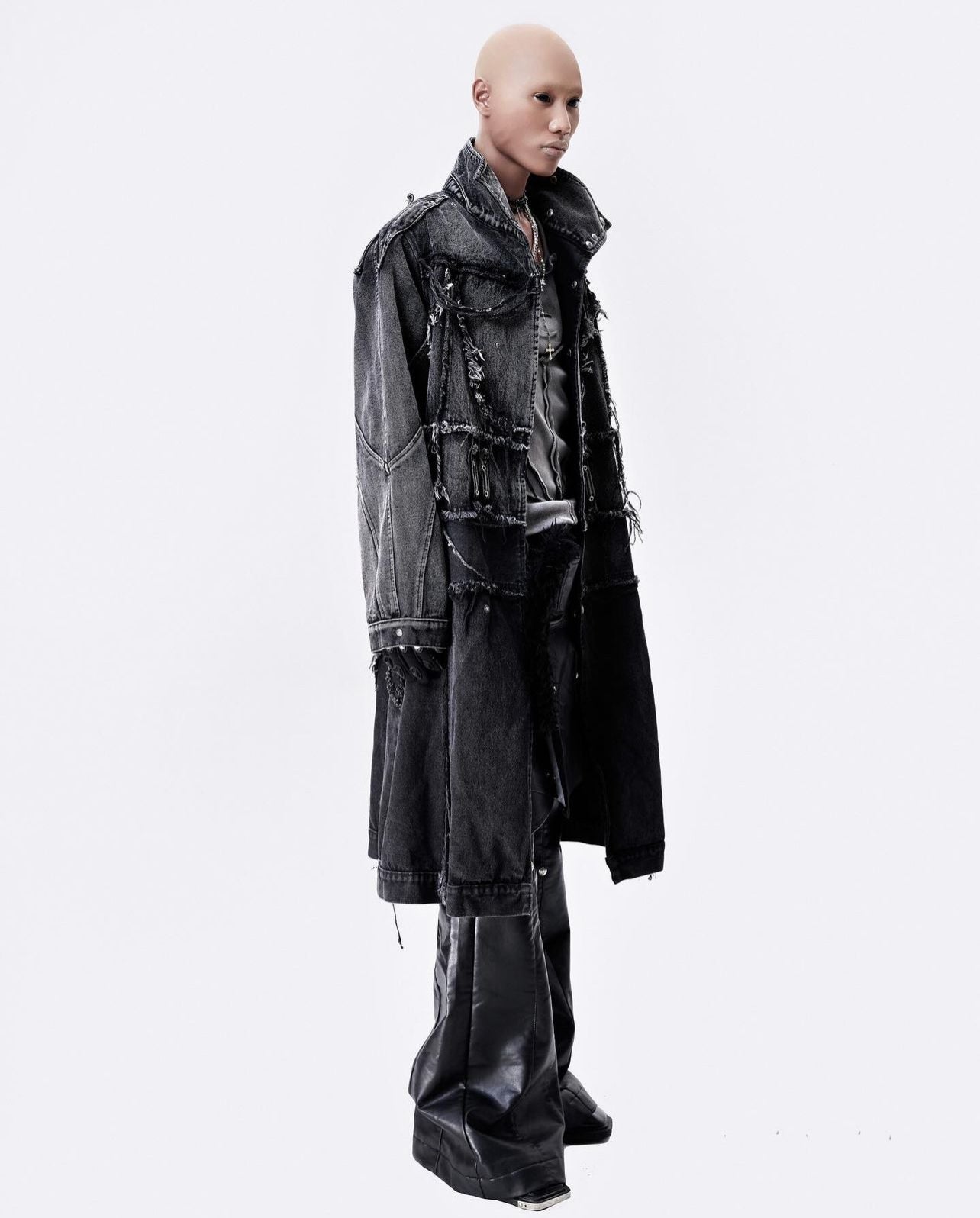 005 CHAOS DREAM DENIM TRENCH COAT