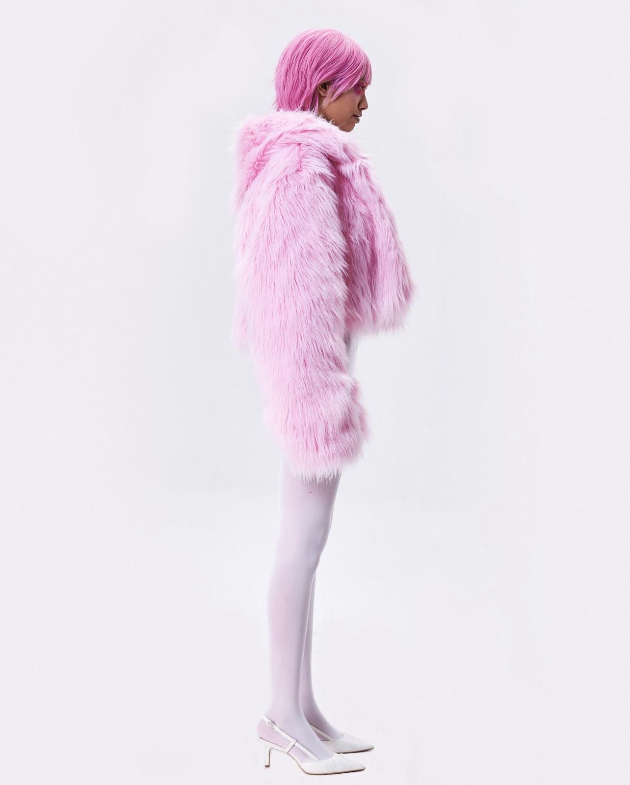 005 CHAOS DREAM FUR CROPPED JACKET