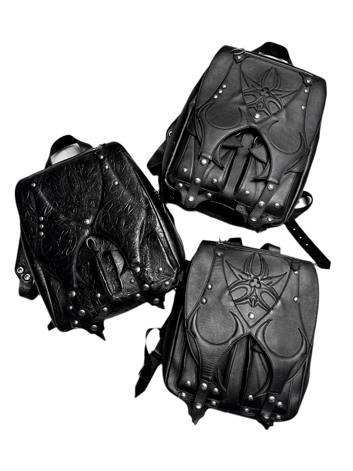 MORE CHAOS REAL LEATHER BACKPACK – COZY WORLDWIDE display picture 2