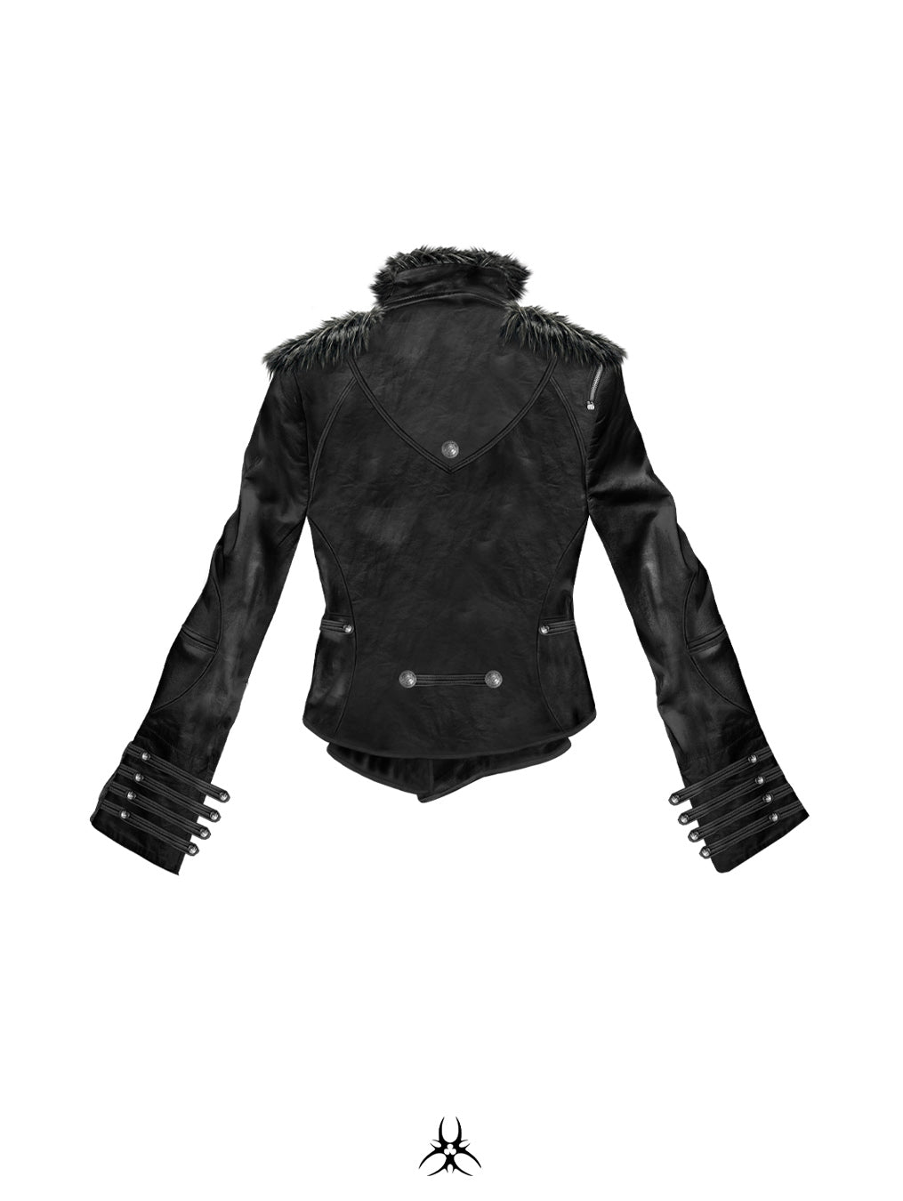 SL Black Fur Leather Jacket