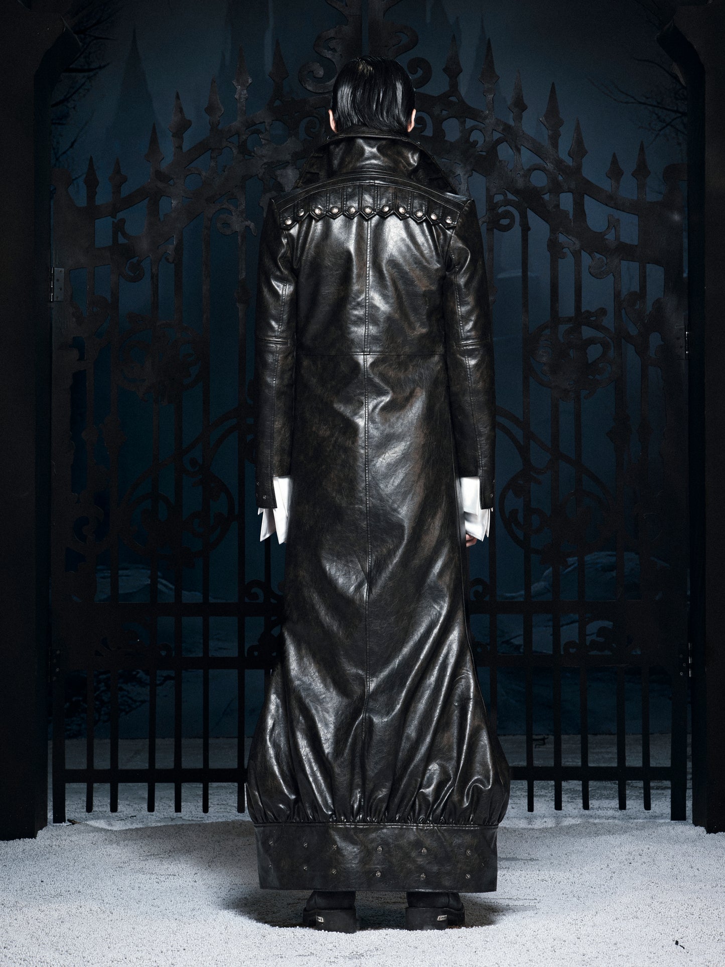 SL Black Ascendant Leather Long-Coat
