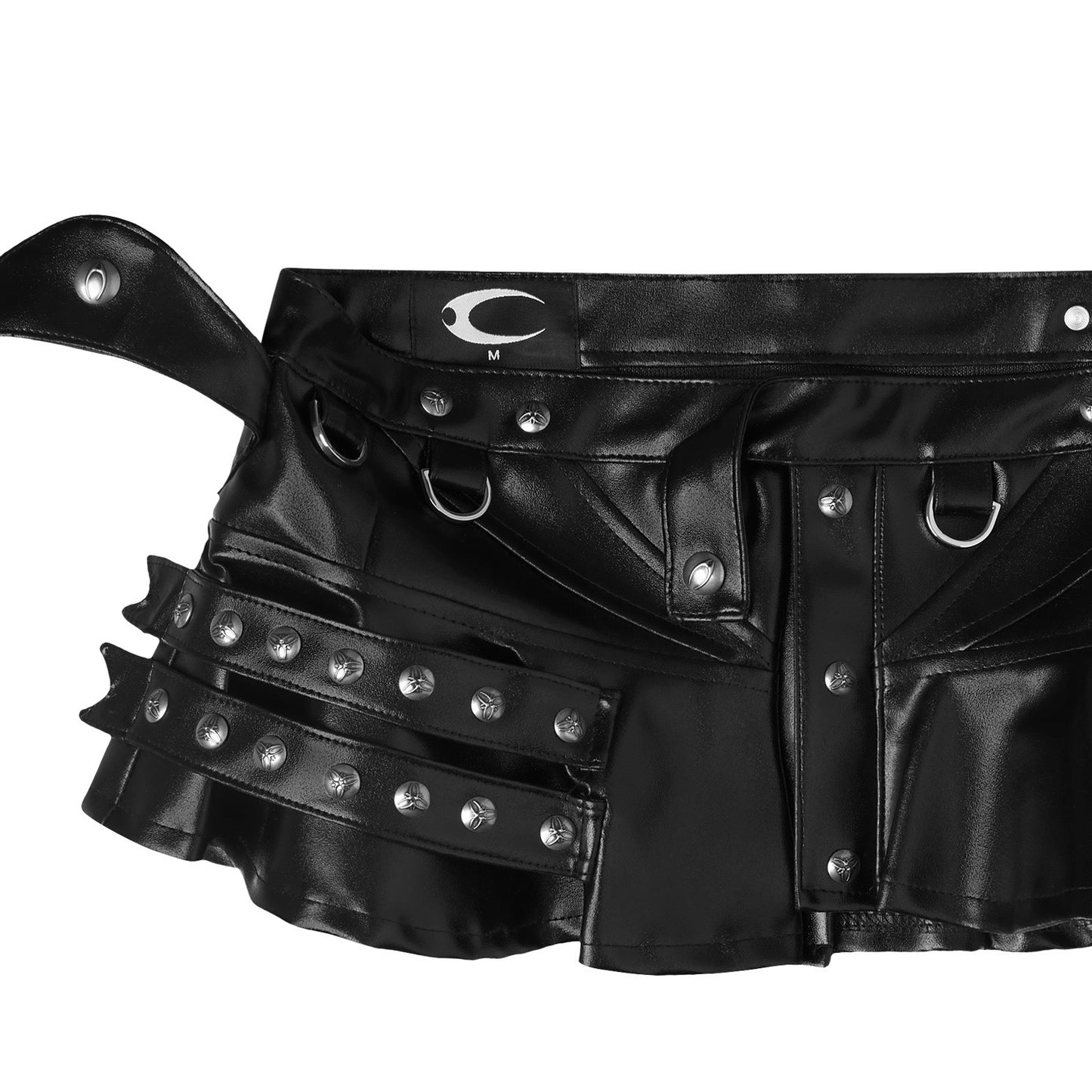 "005 CHAOS DREAM" LEATHER SKIRT