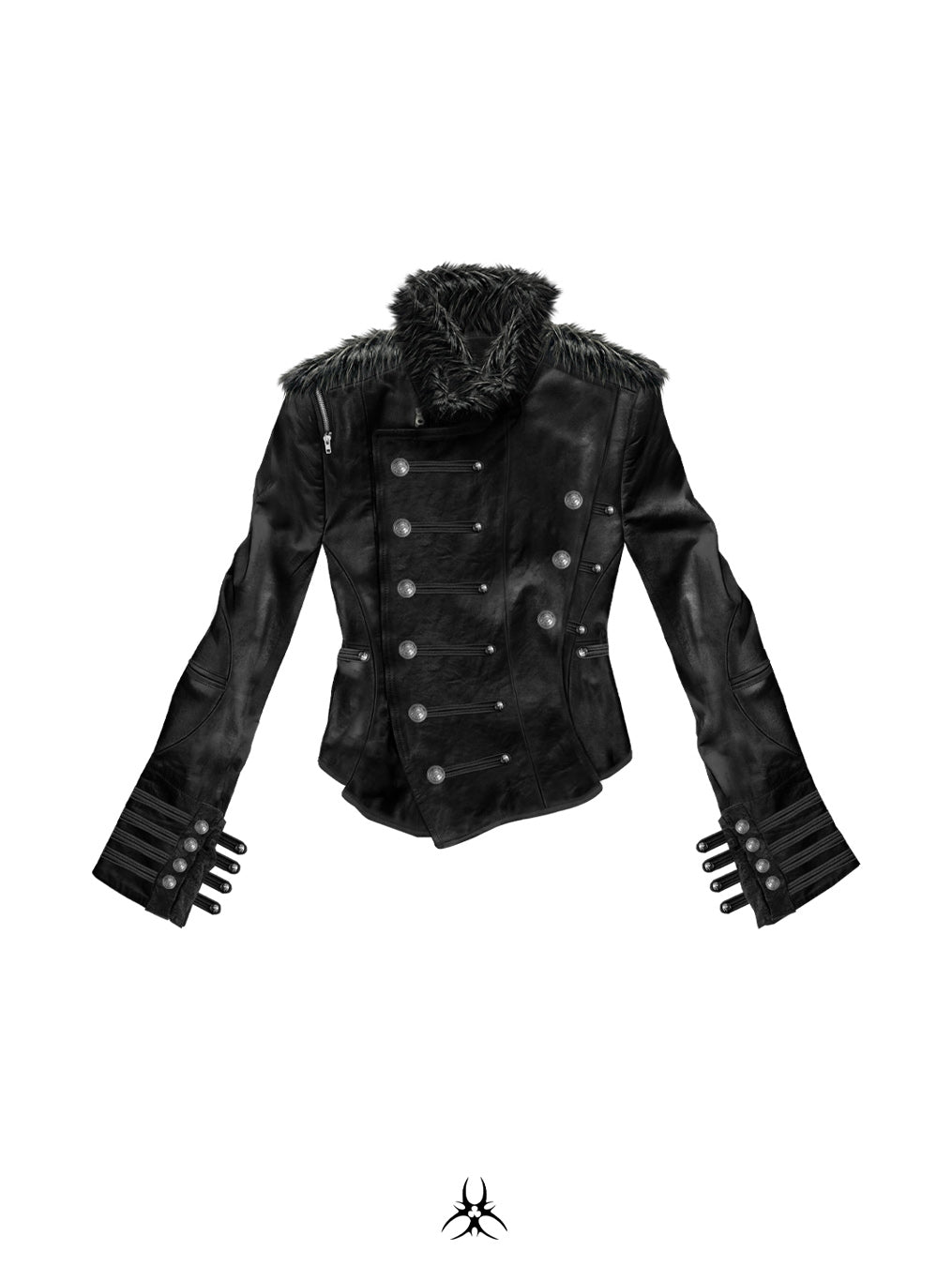 SL Black Fur Leather Jacket