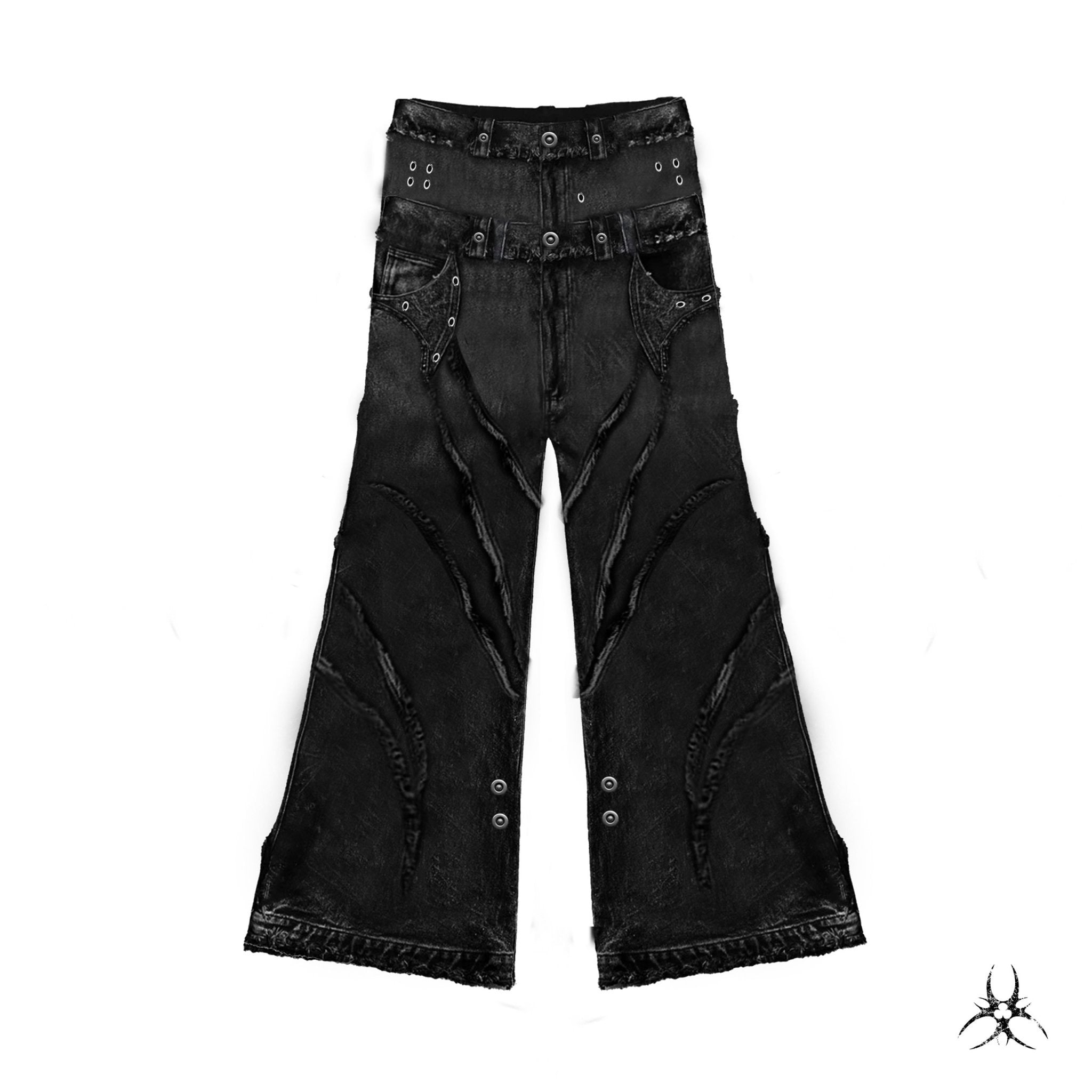 00 KNIGHT CLUB BAGGY FLARE JEANS – COZY WORLDWIDE