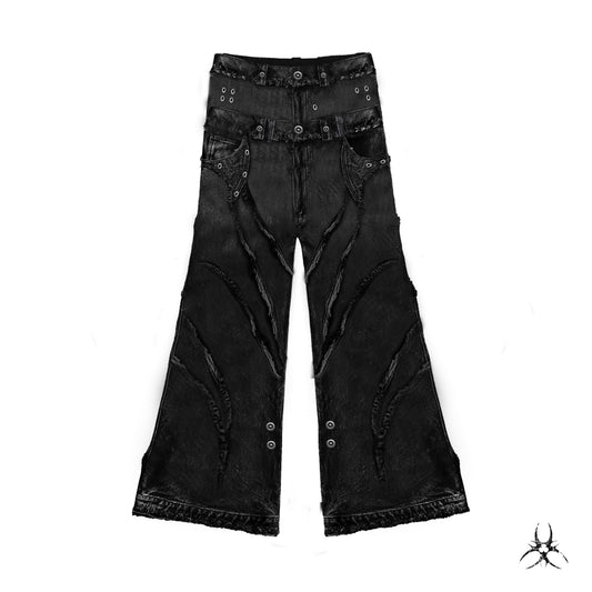 00 KNIGHT CLUB BAGGY FLARE JEANS
