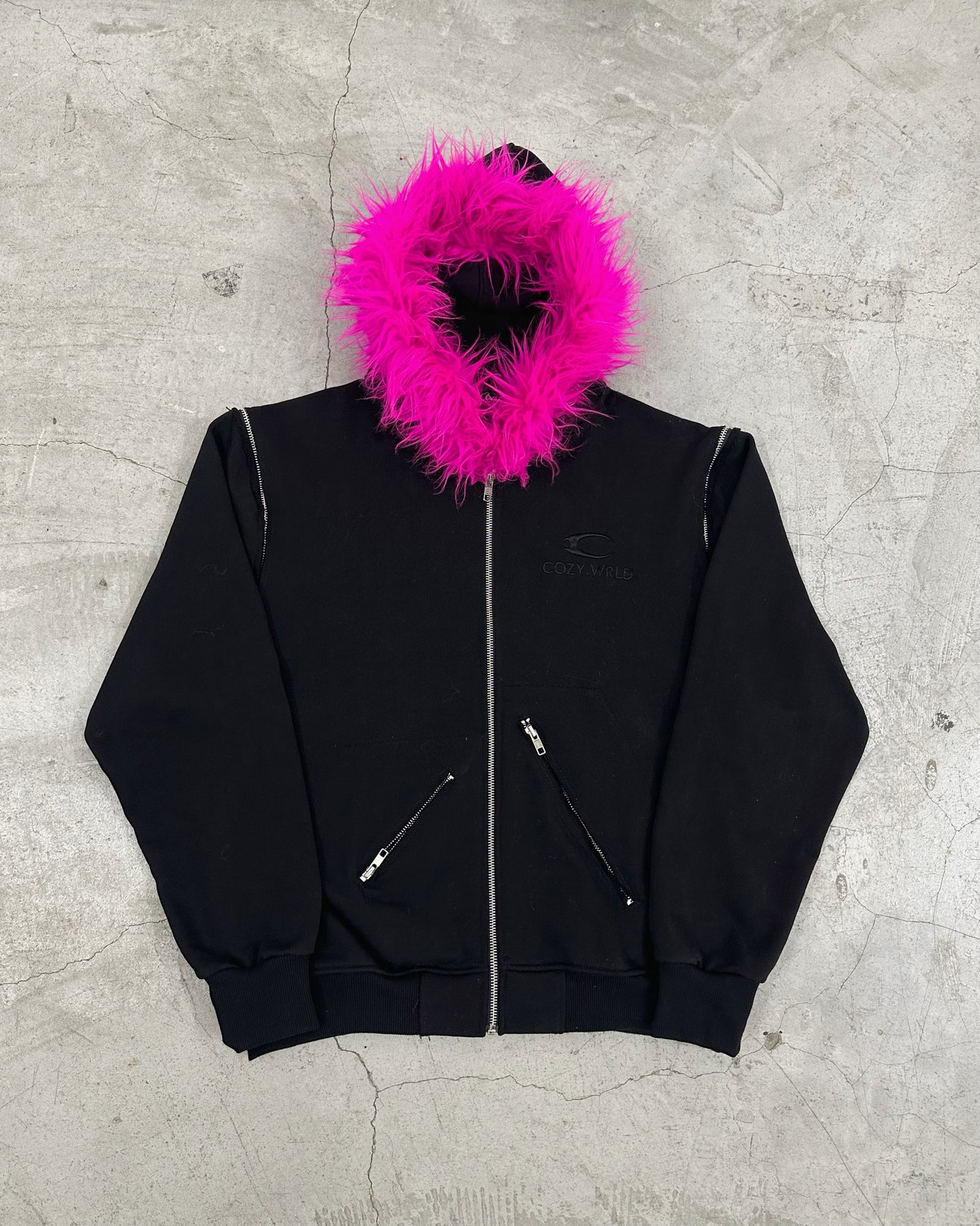 COZY FAUX FUR HOODZIP