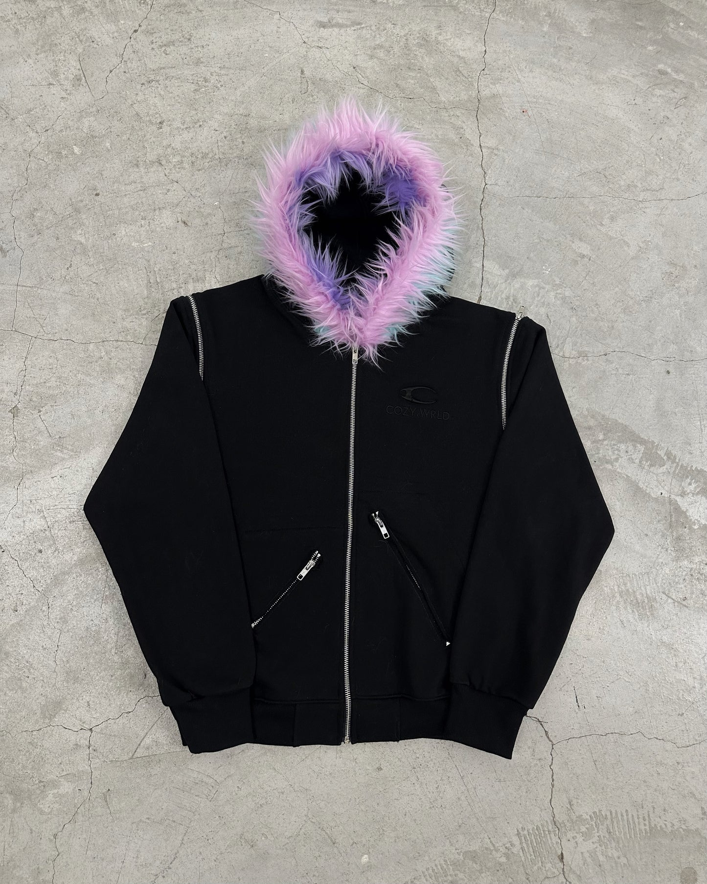 COZY FAUX FUR HOODZIP